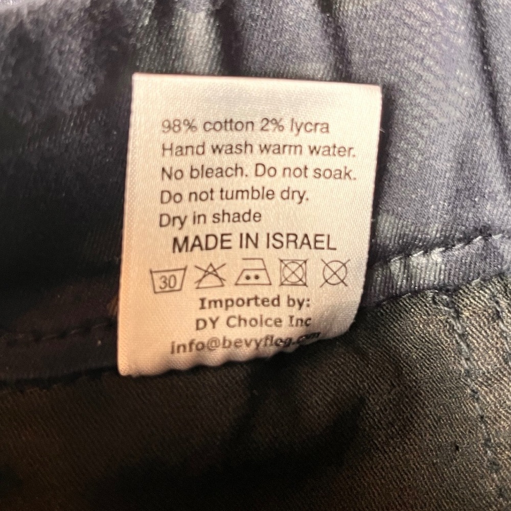 Bevy Flog Women Camo Cargo Jogger Pants Navy Blue Stretch Size 28 Made in Israel - Picture 4 of 7